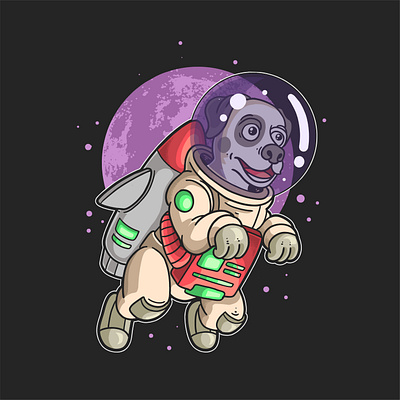 Cute Astronaut Dog Adventurer animal artwork astronaut cute cute dog dog illustration pet spaceman