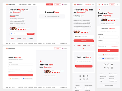 Shipping Web - Abbaggage design illustration product product design ui ui design user experience user interface ux