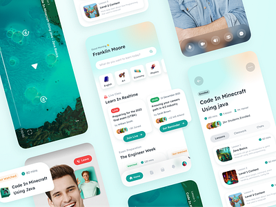 Edutech App Design bootcamp clean clean design course designui education edutech figma landing page latest shot learn mobile private school technology ui design ux