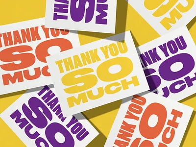 Thank You So Much Greeting Card greeting card illustration pattern stationery thank you thank you card thanks typography