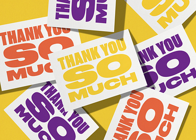 Thank You So Much Greeting Card greeting card illustration pattern stationery thank you thank you card thanks typography