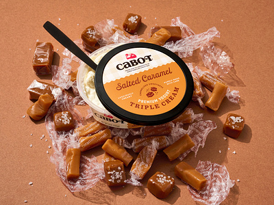 Cabot Triple Cream Yogurt branding caramel cream dairy icons illustration packaging type yogurt