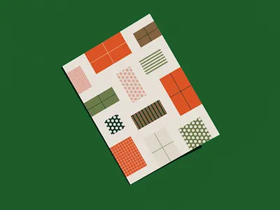 Holiday Gifts Greeting Card christmas gift box gifts greeting card holidays illustration pattern presents stationery winter