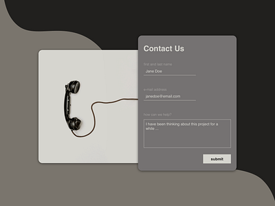 Contact Page 3d branding daily ui daily ui challenge dailyui dailyuichallenge design graphic design logo ui