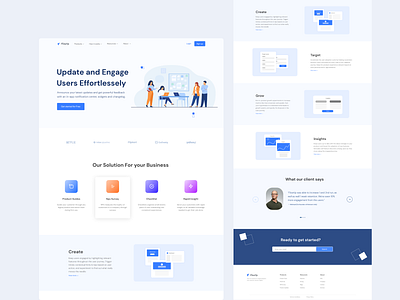 Flowtip- Landing page b2b homepage landing page saas saas landing page saas website ui webpage website