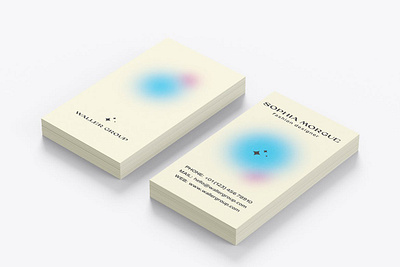 Minimalist Gradient Business Card blur brand identity business business card clean corporate design fancy feminine gradient identity layout logo design minimalist mockup modern professional simple trend visiting