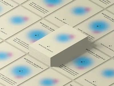 Minimalist Gradient Business Card blur brand identity business business card clean corporate design fancy feminine gradient identity layout logo design minimalist mockup modern professional simple trend visiting