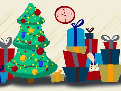 Christmas tree book bookillustration cards illustration minimal procreate