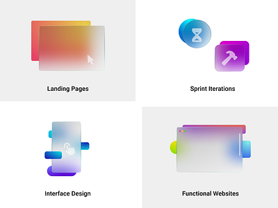 Glass Icons design glass project ui ux web website