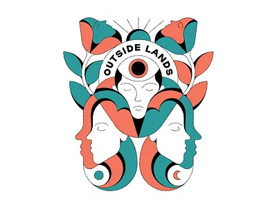 Inner Growth floral illustration people psychedelic retro shapes vintage wellness