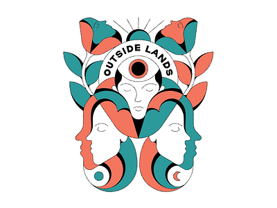 Inner Growth floral illustration people psychedelic retro shapes vintage wellness