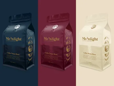 Moonlight Coffee Packaging branding coffee illustration moon moonlight packaging packaging design