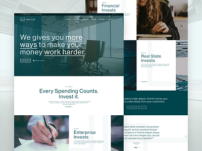 Estinvest - Investment website details app branding company corporative creative design fun funding header homepage inspiration invest investment investor landing realstate stocks trading ui ux