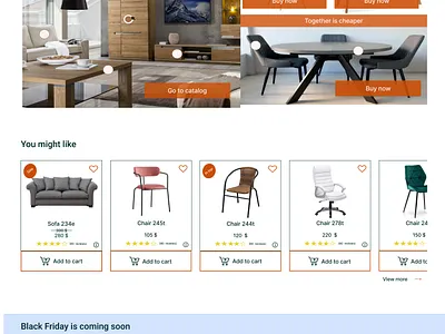 E-commerce UI\UX design for furniture shop design e commerce figma furnitureshop landing typography ui ux webdesign