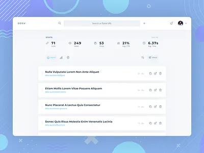 DDSV Link Shortener app application blue clean dashboard design desktop figma link minimal node pwa react screen shortener simple ui web