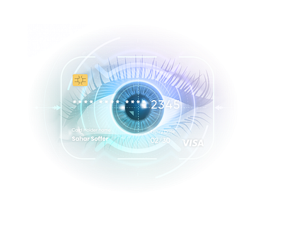 Eye payment awesome card cool credit design eye future illustration payment scan ui vector