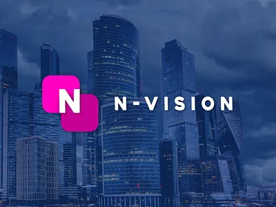 N-VISION Logo Design Concept branding design graphic design illustration logo logo business logo design logo maker logo type vector