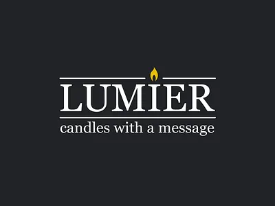 logo for candle magazin "Lumier" design graphic design logo vector