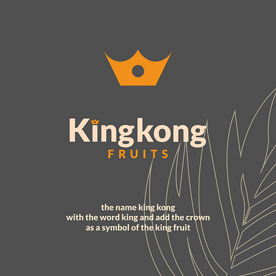 kingkong fruits 3d animal animation brand branding design fruits gorilla graphic design graphicdesigns illustration kingkong logo logodesign modern motion graphics orange simple symbol vector