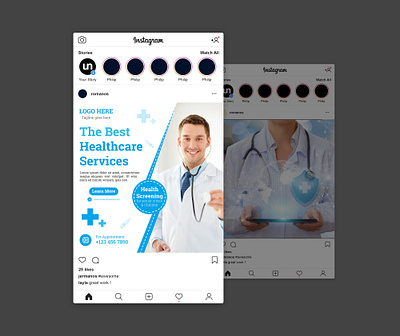 Medical social media post. brochure