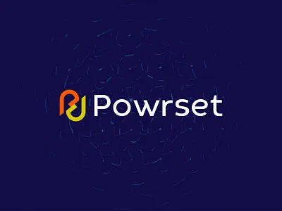 Powrset bolt energy letter p logo lightning logo design power spark thunder