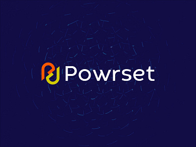 Powrset bolt energy letter p logo lightning logo design power spark thunder