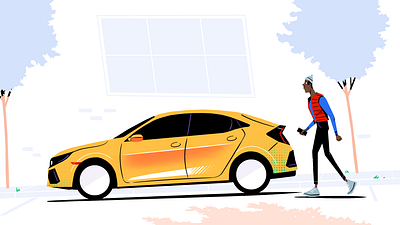 Uber animation illustration motion graphics pitch styleframe visdev