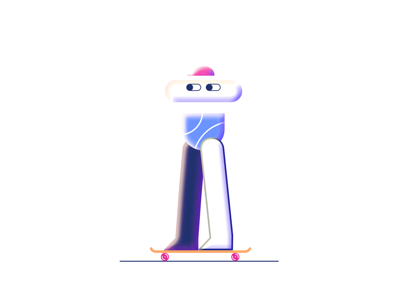 Skateboarding Animation animation character cute cycle dance motion skateboard squarter