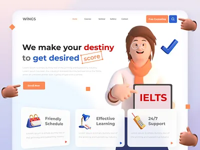 Wings Homepage design web web design web page website website design