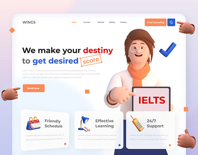 Wings Homepage design web web design web page website website design