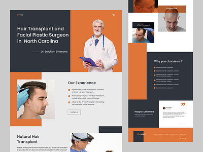 Hair Transplant Landing page agency branding dental design doctor fashion graphic design hair hair transplant healthcare hospital landingpage medical web web template webdesign website