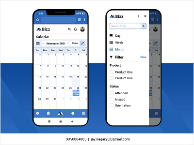 Calendar Mobile View branding calendar calendar mobile view graphic design mobile calendar mobile view ui