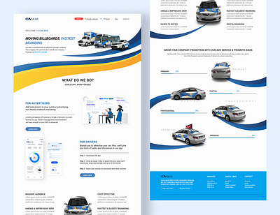 Car Ads best dribble ui design branding caradvertise home page homepage saas design ui uiux design ux website ui ux