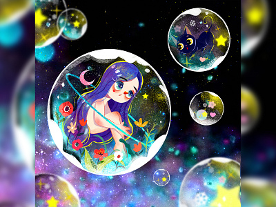 lovely Illustration works art design figure illustration illustration illustration for children son insert