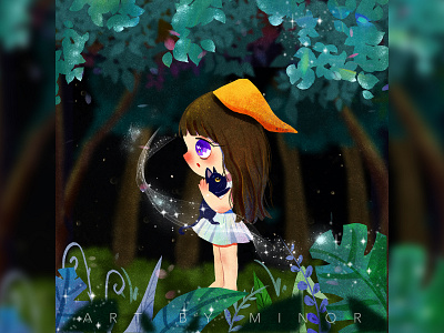 lovely Illustration works art design figure illustration illustration illustration for children son insert ui