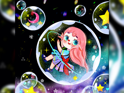 lovely Illustration works art design figure illustration illustration illustration for children son insert ui