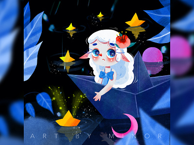 lovely Illustration works art design figure illustration illustration illustration for children son insert ui