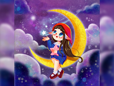 lovely Illustration works art design figure illustration illustration illustration for children son insert ui