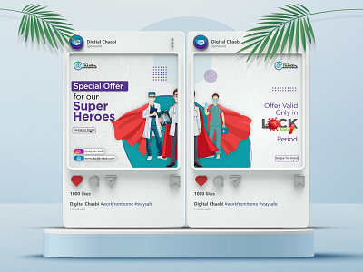 COVID Heros branding illustration instagram motion graphics vector