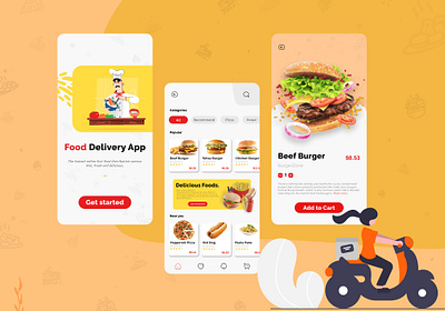 Food Mobile App app app design delivery app design food app figma food food app food delivery app food mobile app graphic design illustration mobile app ui ui design