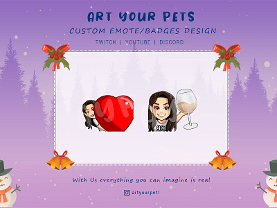 Drink and Love emotes 2d art badges emoteart emotestwitch graphicdesign logodesign