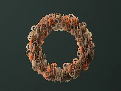 O 3d abstract cinema4d clean complex composition design digital art geometric hero image illustration model neutral realistic render round