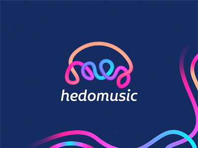 hedomusic - headphone music brandmark app audio branding dj logo enjoy music headphone headphone logo headphone store logo logo design media logo minimal minimalist multimedia music music app music player music studio negative space sound sounds