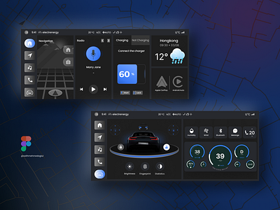 MG4 EV Tablet Screen UI Design ⚡ futuretech