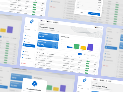 Decircles - Transactions Report chart finance history product design report statistics table transactions ui uidesign uiuxdesign web design