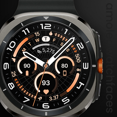 Ultra Analog Watch Face amoledwatchfaces analog galaxy watch ultra googleplay watch watchfaceformat wear os wearos wearos5