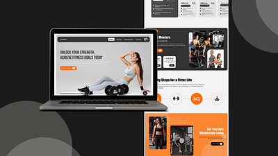 Design UI Website Modern design fitness gym landing page ui web design