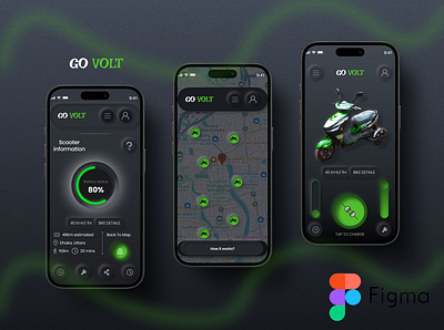 Power Your Ride: GoVolt Mobile Experience app app design app redesign bike branding design illustration ride typography ui ui ux ux web webdesign