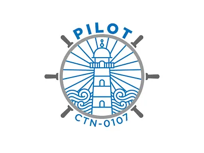 Ship Pilot Logo branding line art logo minimal logo