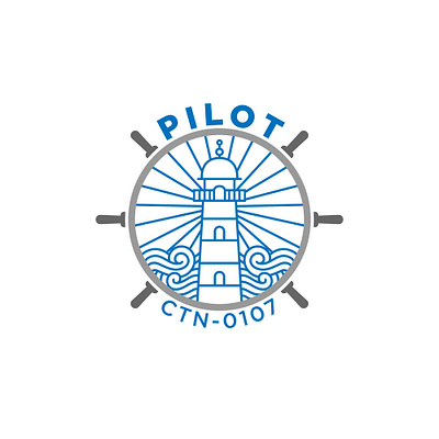 Ship Pilot Logo branding line art logo minimal logo